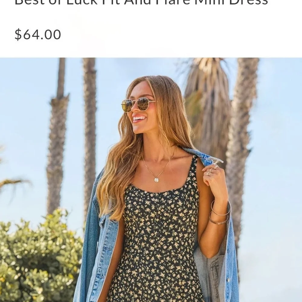 Workshop Republic Clothing Black Dress with Floral Accents - Picture 6 of 7